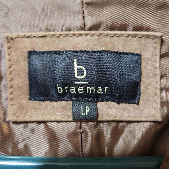Braemar 100% Genuine Suede Button Up Women's Tan Jacket  Size Lg - Picture 2 of 9